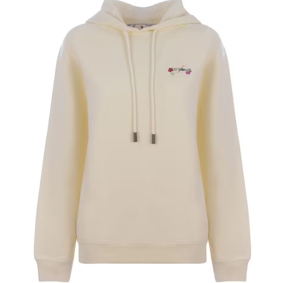 OFF-WHITE Embroidered Flowers Arrows Hoodie SS21 - Picture 2 of 8
